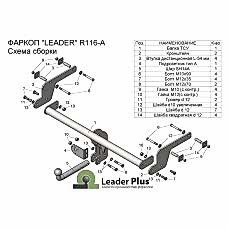 ТСУ Leader Plus для Renault Kaptur (2016 - н.в.) R116-A