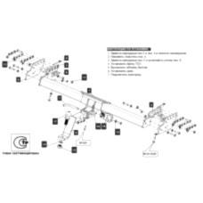 ТСУ ДЗК для Mitsubishi L200 Long (2007-2014), быстросъемный шар под квадрат 2