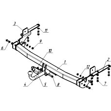 ТСУ для Toyota Rav 4 (2005-2016) в т.ч. LONG, 0053, Казахстан ТСУ для Toyota Rav 4 (2005-2016) в т.ч. LONG, 0053, Казахстан