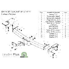 ТСУ Leader Plus для Mitsubishi Pajero Sport (1997-2008), M107-FC / M107-F