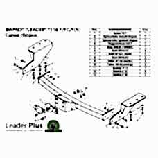 ТСУ Leader Plus для Toyota Rav4 (2012- н.в.) с нерж. пластиной T116-FN ТСУ Leader Plus для Toyota Rav4 (2012- н.в.) с нерж. пластиной T116-FN