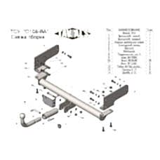 ТСУ Leader Plus для Opel Antara (2006-2015) с быстросъемным шаром Tavials O108-BA
